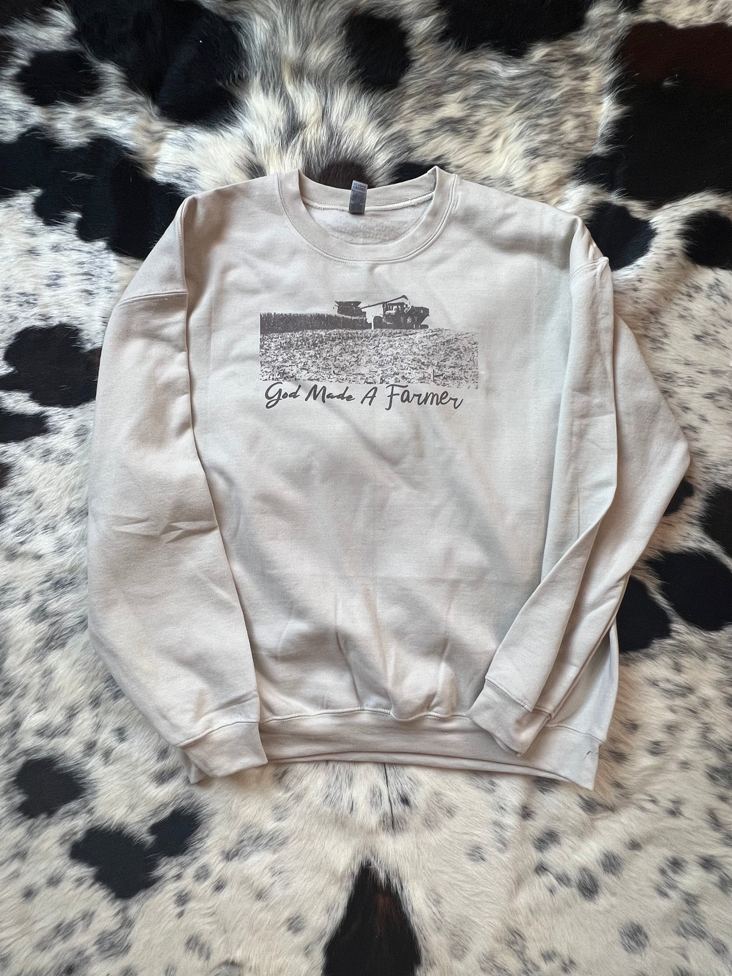 God Made A Farmer Crewneck