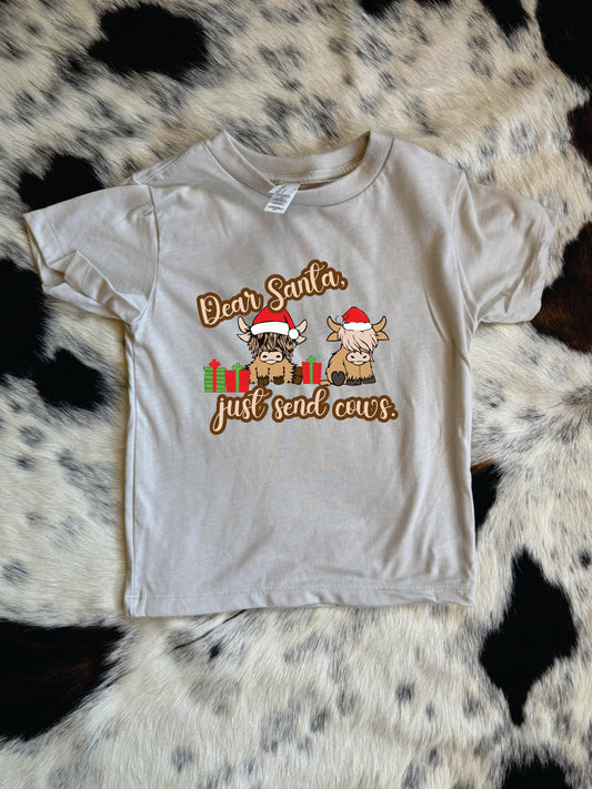 Kids please send cows Christmas Tee